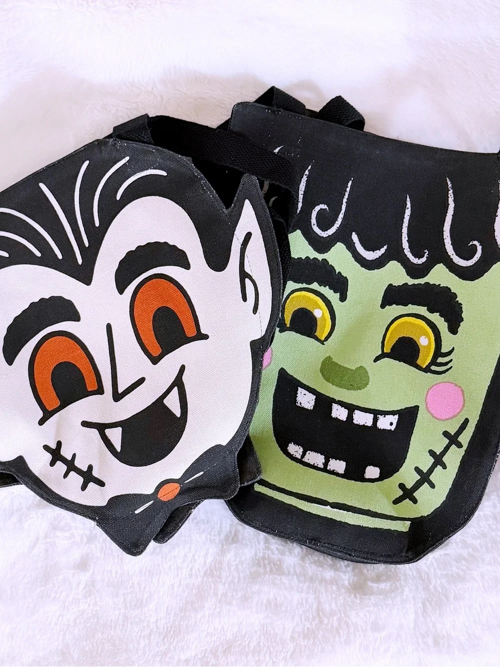 VIRAL Frankenstein and Dracula Halloween Trick or Treat Tote Bag